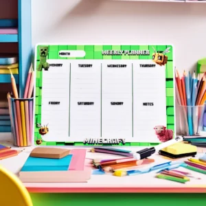 Tablero Semanal Imantado Minecraft