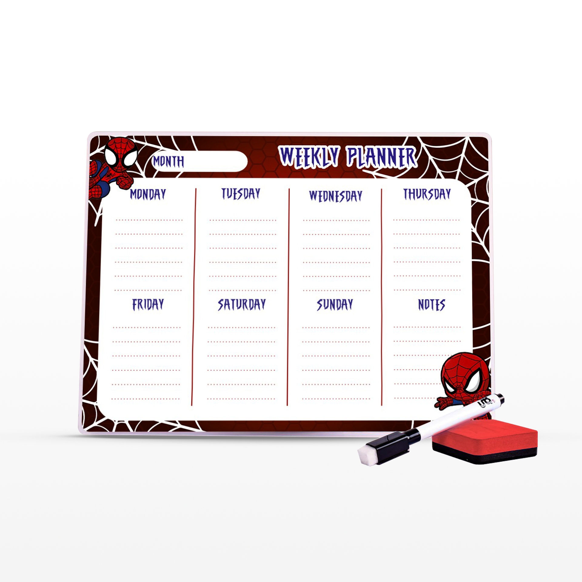 Tablero Semanal Imantado – Spiderman