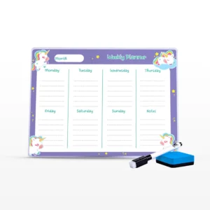 Tablero Semanal Imantado Unicornio